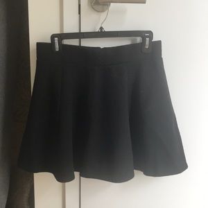 H&M black mini skater skirt